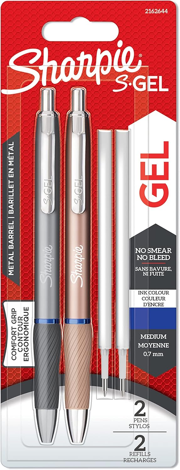 Sharpie SGel Metal Gel Pens Medium Point (0.7mm) Steel Grey