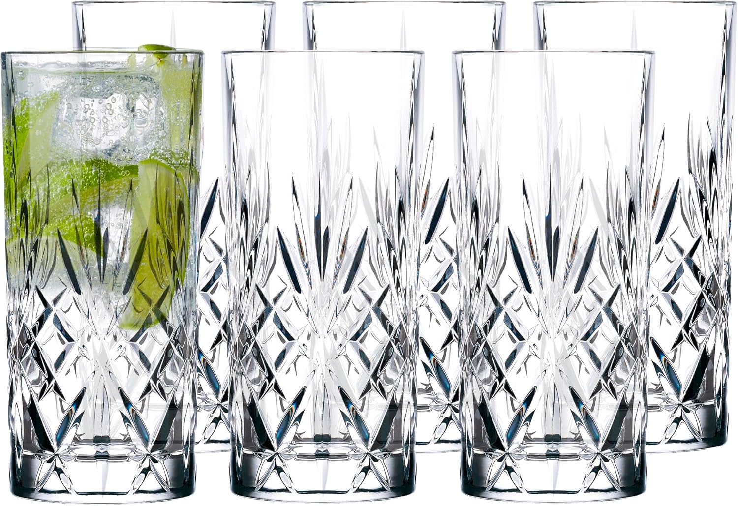 Lyngby Krystal Melodia Highball 36 cl - Set of 6 (916105)
