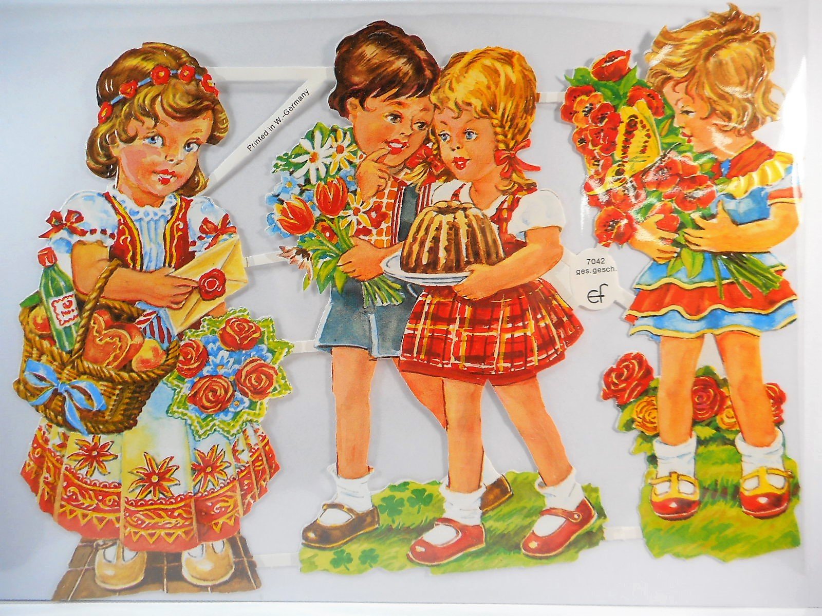 Glanzbilder Mädchen Junge Paar – Motiv EF 7042, Ca. 24 X 15 Cm, Für Scrapbooking & Deko