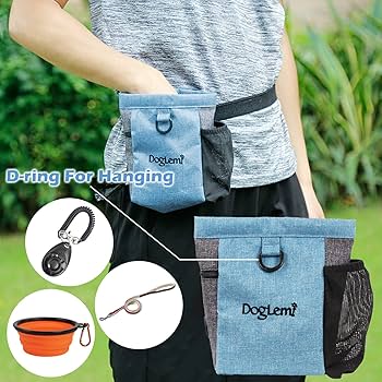 Pochette à Friandises Pour Chiens - TRIXIE - Fermetures Magnétiques - 2 Compartiments - Sac Banane Ou Bandoulière