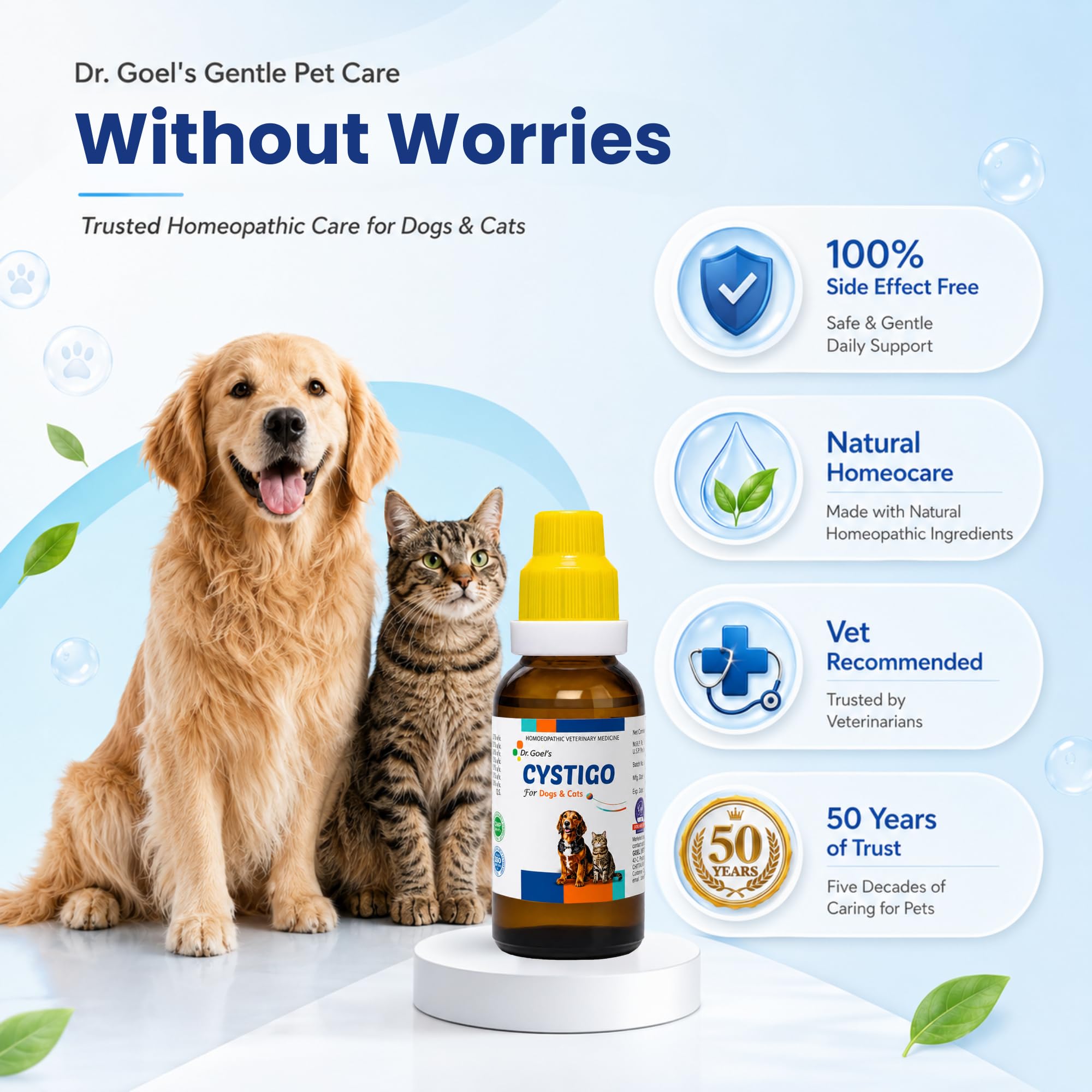 Dr. Goel's CYSTIGO Drops for Dogs & Cats | Homeopathic Urinary Health Support | Pet Bladder & Urinary Tract Wellness Formula | Supports Healthy Urine Flow & Daily Urinary Comfort | Easy Oral Drops — Amazon image 6