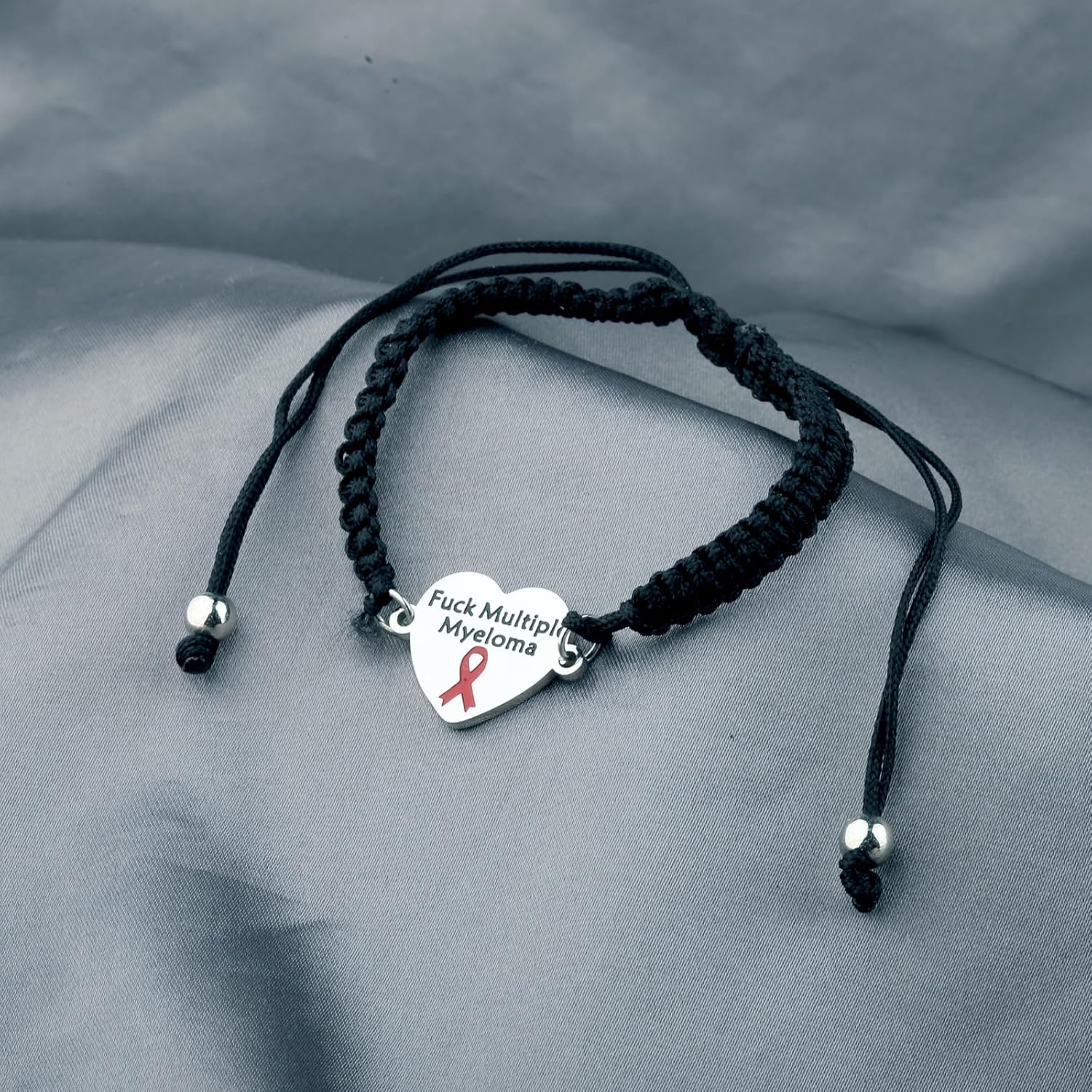 CHOORO Multiple Myeloma Awareness Red Ribbon Gift Multiple Myeloma Bracelet Cancer Warrior Support Gift (Multiple Myeloma br) - Image 3