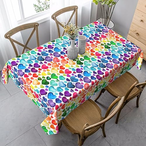 Miniatura 20 de Mantel Rectangular Retro de Mediados de Siglo con Caída Impermeable Cubierta de Mesa Lavable para Decoración para Cocina Comedor 60x90 Pulgadas