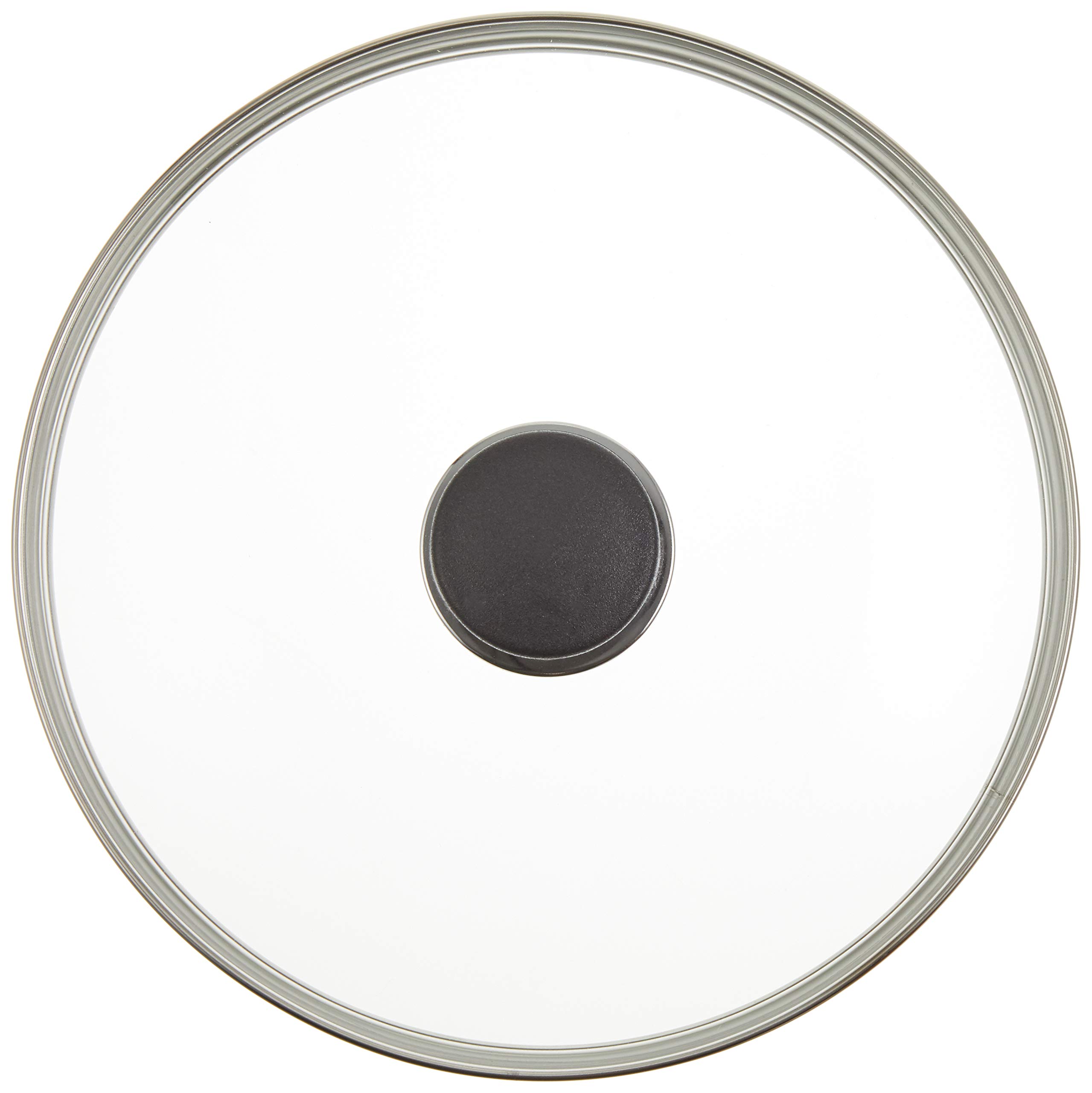 Ballarini 334 °F02.24 Glass Lid 24 cm Stainless Steel Lid and Knob, Black/Clear, 6 x 24.6 x 24.6 cm