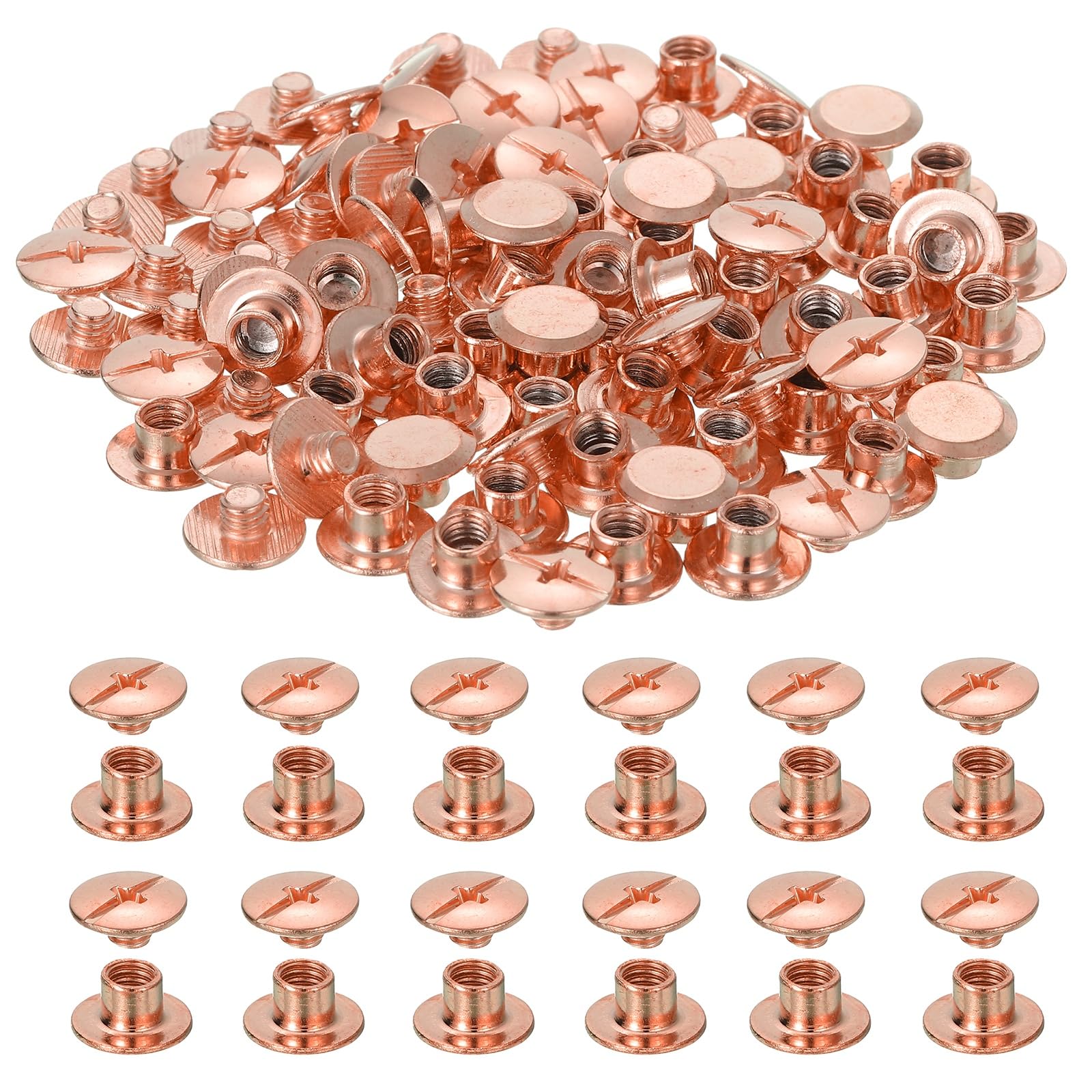 PATIKIL 7mm Chicago Screws Leather Rivets