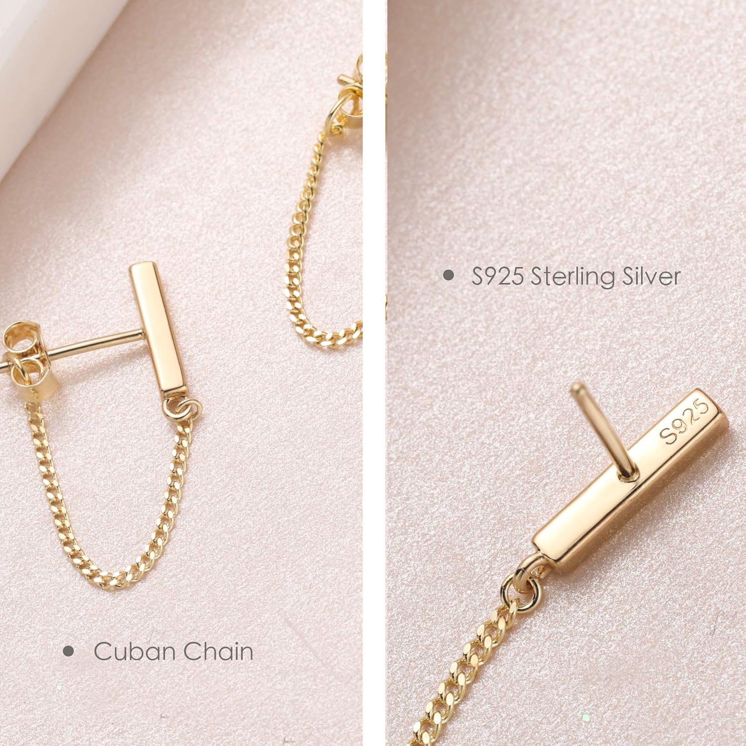 Chain Earrings for Women Dangle Earrings For Women Gold Plated Earrings for Women Sterling Silver Gold Stud Earrings for Women