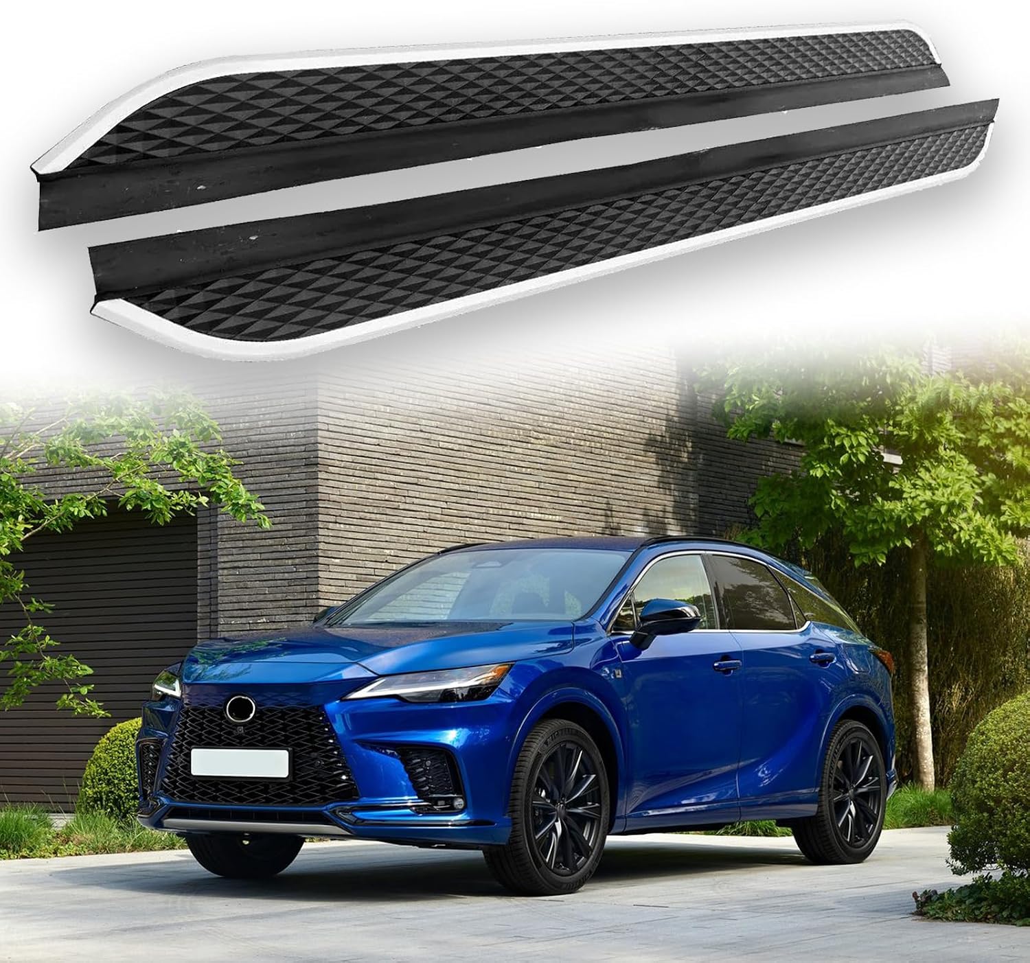 2Pcs Fits for Lexus RX RX270 RX350 RX450 2016-2022 Running Boards Side Steps Pedals Silver Nerf Bar