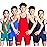 Elite Sports Kids Wrestling Youth Singlet, Standard Boys Wrestling Singlets (Red, Small)