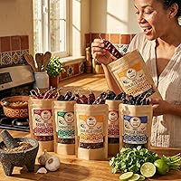 Vista 6 de Dried Peppers 6 Pack Bundle - Ancho, Guajillo, Pasilla, Arbol, Chipotle, Cascabel (24oz Total). By Amazing Chiles & Spices