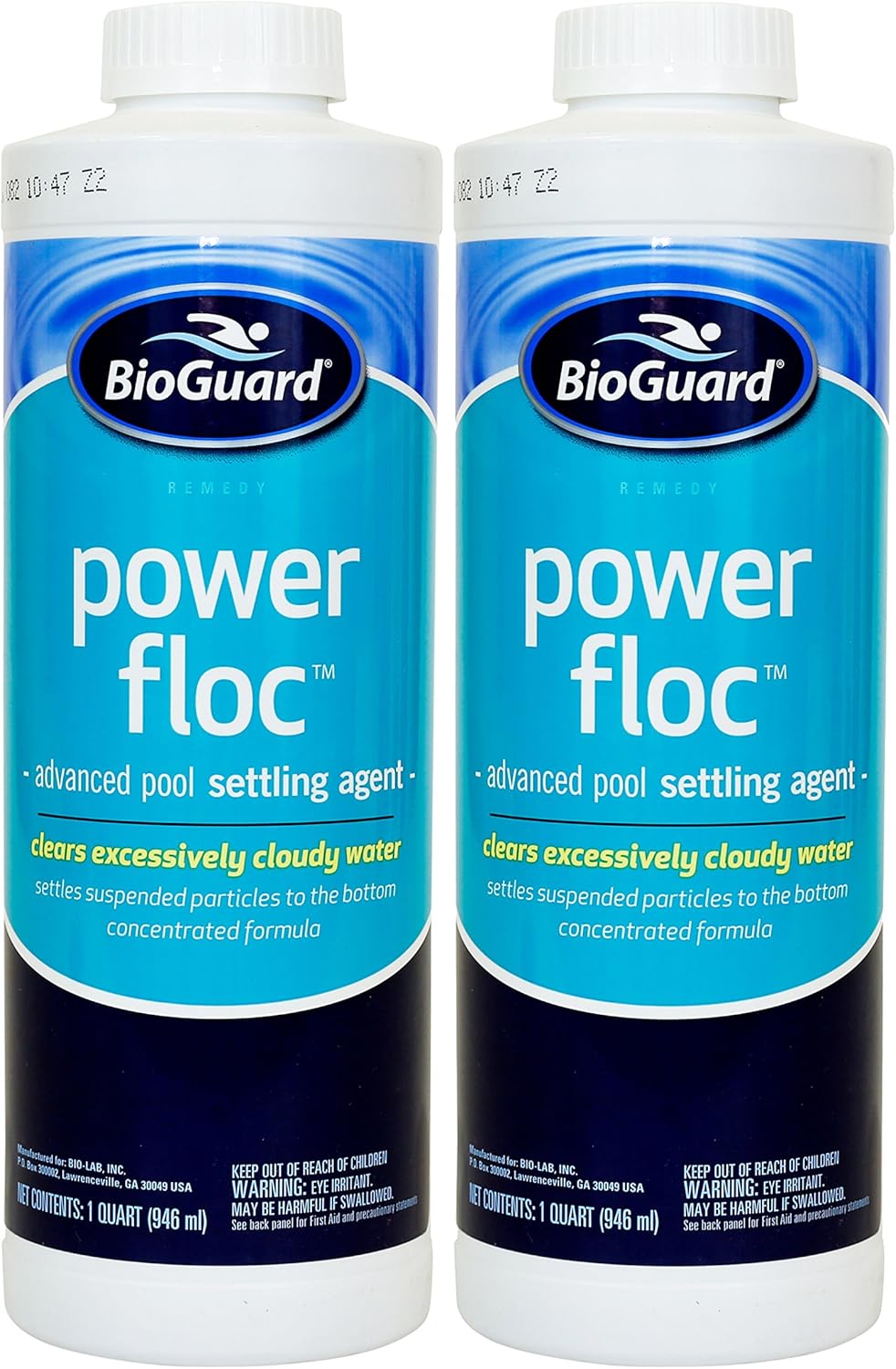 BioGuard PowerFloc 32 oz, Pack of 2, Clears Cloudy Water Fast, Effective Pool
