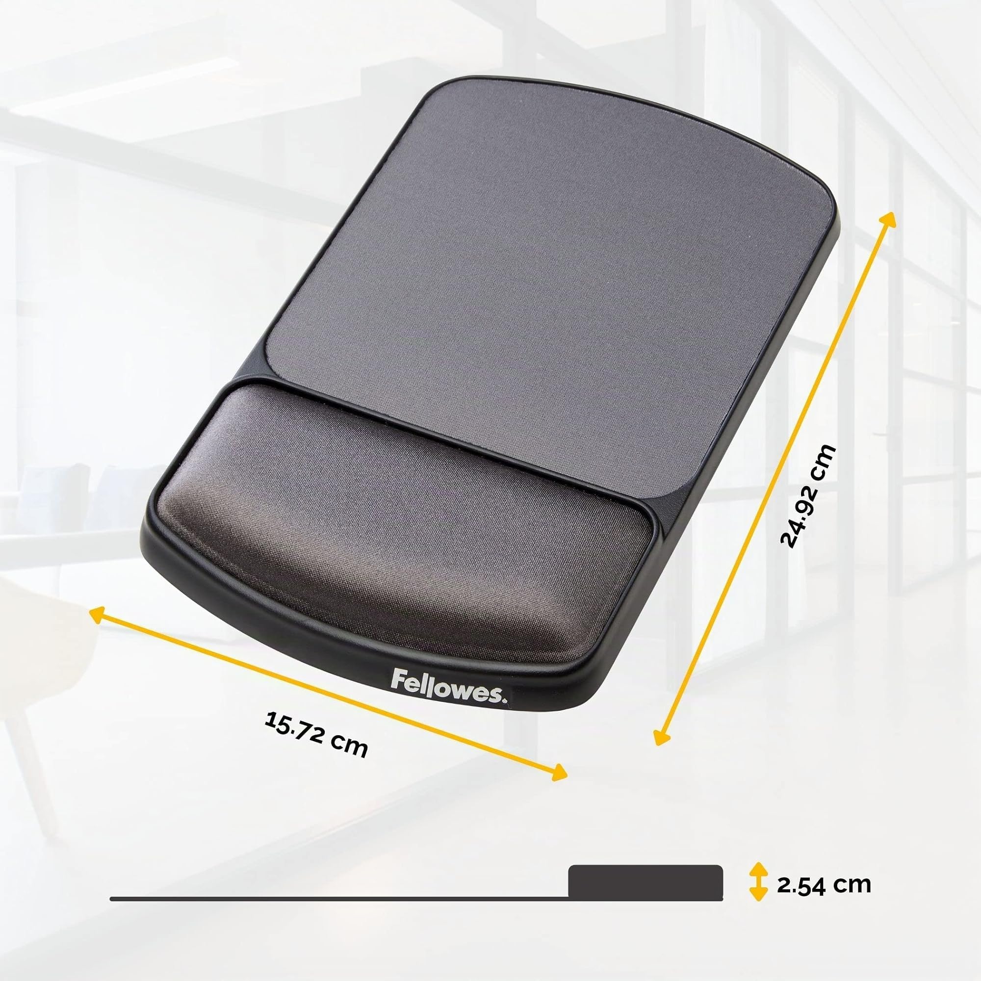 Fellowes Premium Gel - Alfombrilla con reposamuñecas ergonómico, gel, color grafito