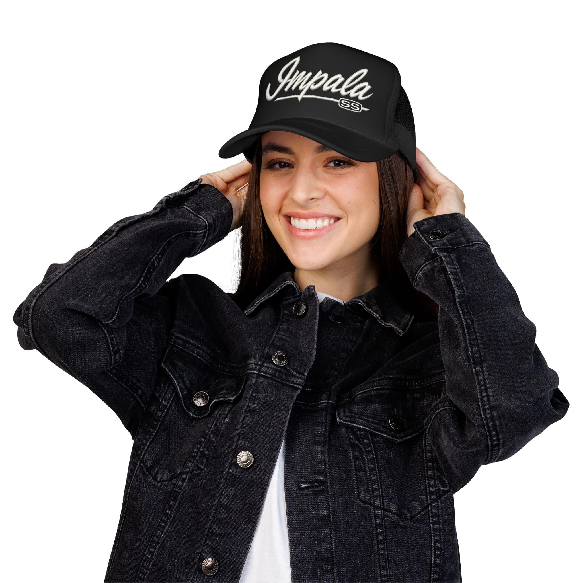 Impala SS Foam Trucker Hat – klasyczny skrypt snapback czapka z siateczką retro styl mięśni