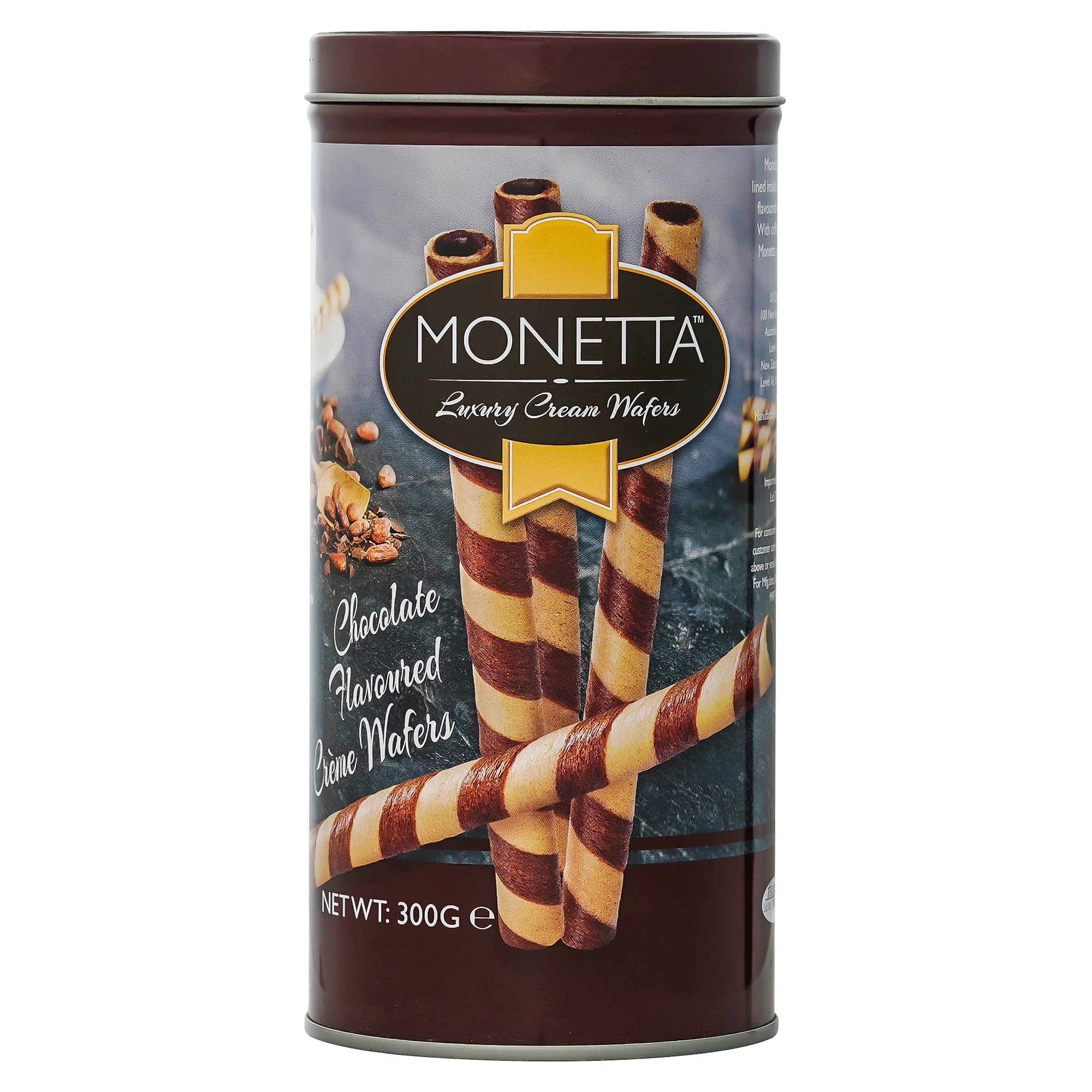 Monetta Wafer Rolls - 300g | Chocolate Flavored | Crispy & Creamy | Premium Ready to Eat Snacks