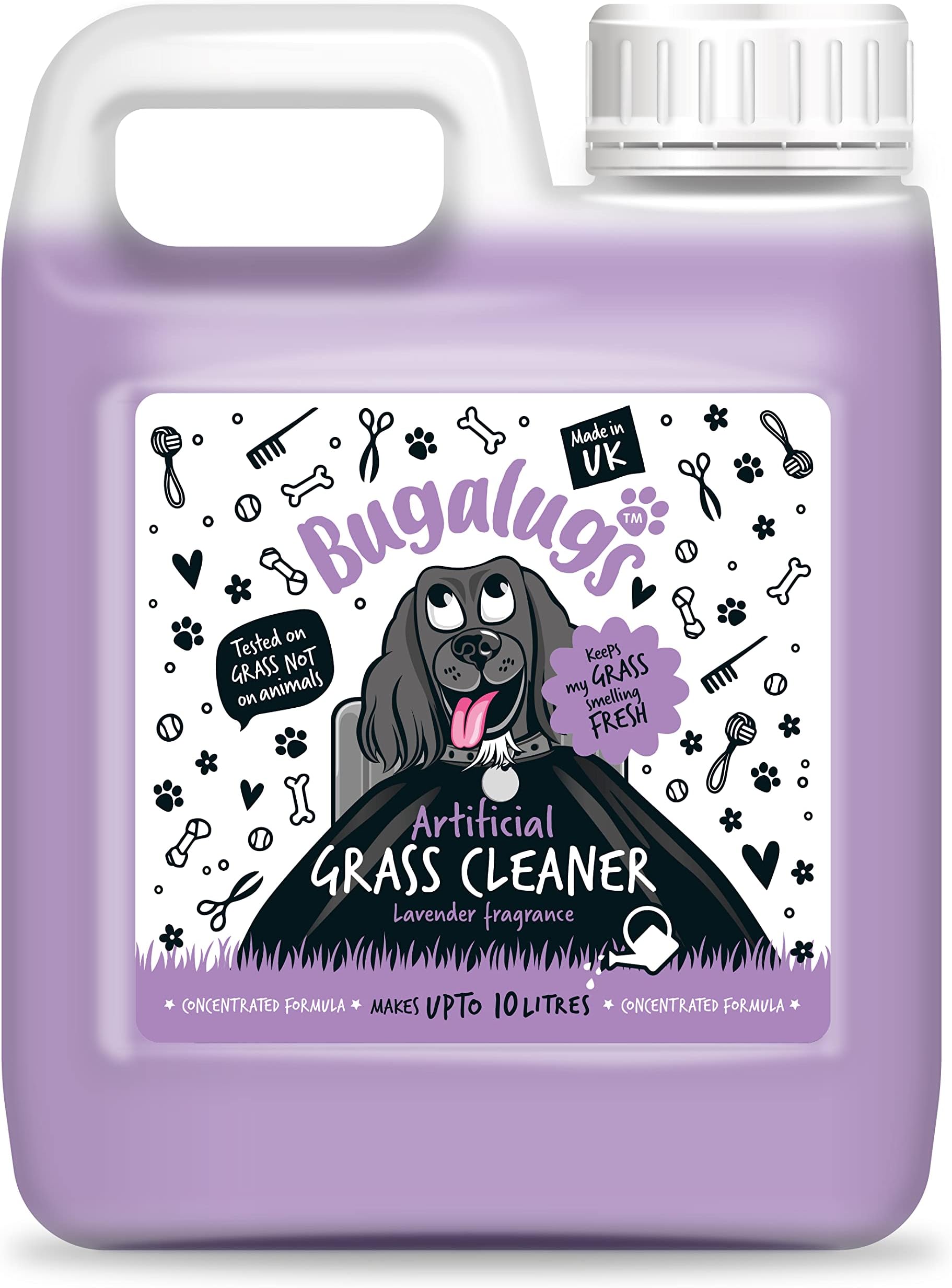Artificial Grass Cleaner - Dog Safe, Pet Disinfectant & Lawn Deodoriser - Puppy Urine Cleaner & Odour Eliminator - 1L Super Concentrate - Made in UK Cruelty Free (Lavender 1L)