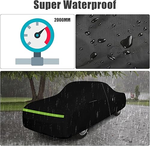 Miniatura 8 de SAPUBK Funda impermeable para automóvil compatible con Volkswagen Karmann GHIA Coupe 1955-1974, 210T, para todo tipo de clima, con cremallera