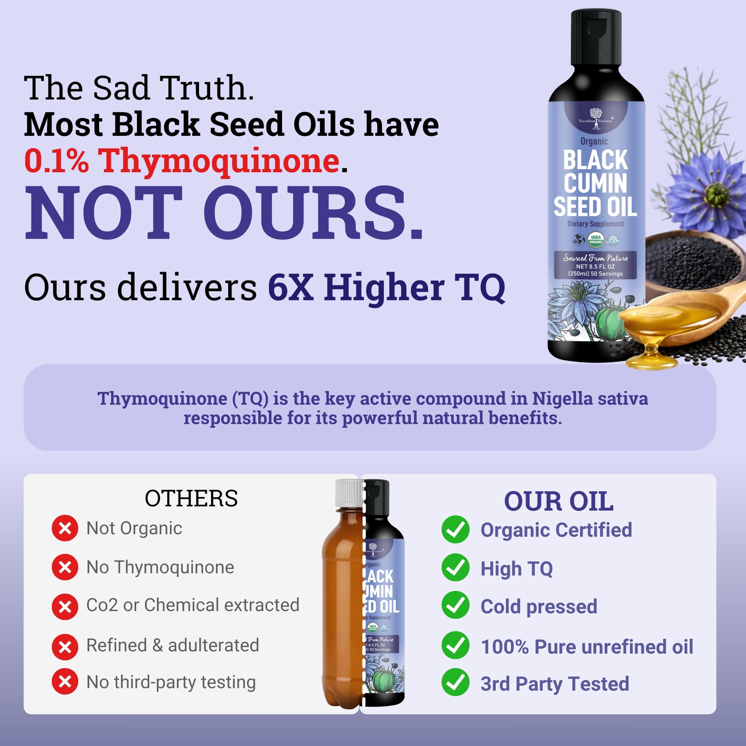 USDA Organic Black Cumin Seed Oil, Cold Pressed,Up to 4% Thymoquinone 8.5oz — Amazon image 9