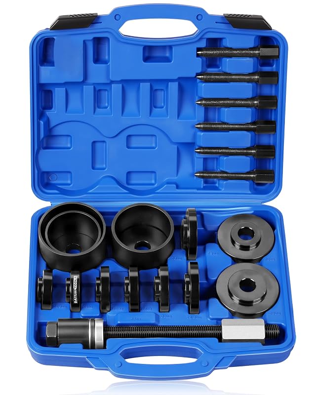 Kit com 19 peças para remoção e instalação de rolamentos de roda dianteiros em tração dianteira DAYUAN YT-98010