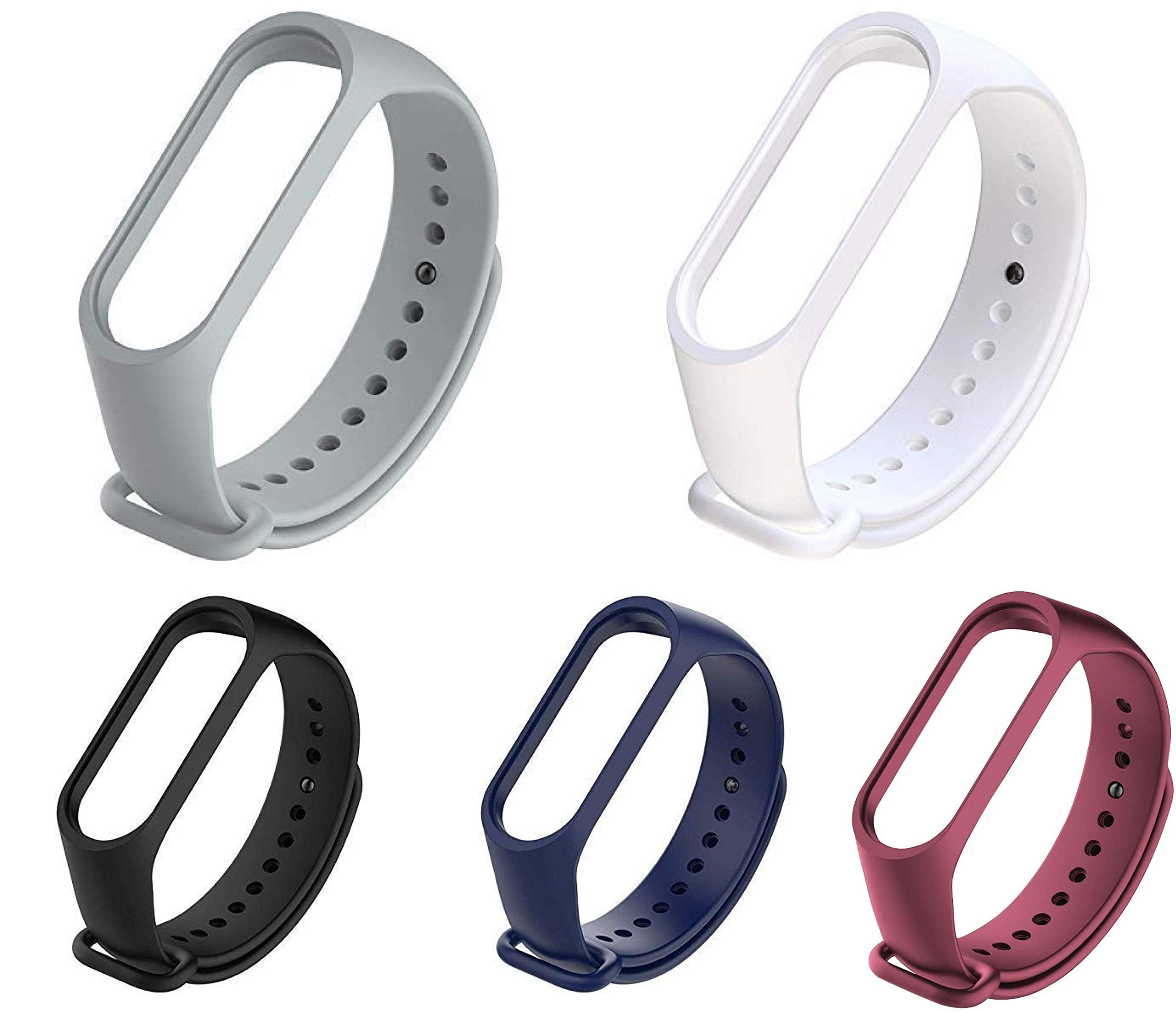Liddu Wristband Band Straps for Xiaomi Original Mi 5 Bands (Combo Pack, Pack of 5) (Grey, White, Black, Navy Blue, Black, Wine Red) (Xiaomi Mi Band 5 Original) (B08PD84GMD) Amazon Price History, Amazon Price Tracker