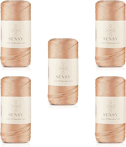 Miniatura 67 de Sensy Premium 2mm 76 Metros de Cuerda de Poliéster 100% Cordón de Polipropileno Cordón de Macramé 2mm Cordón para Bolso de Crochet Hilo de Crochet