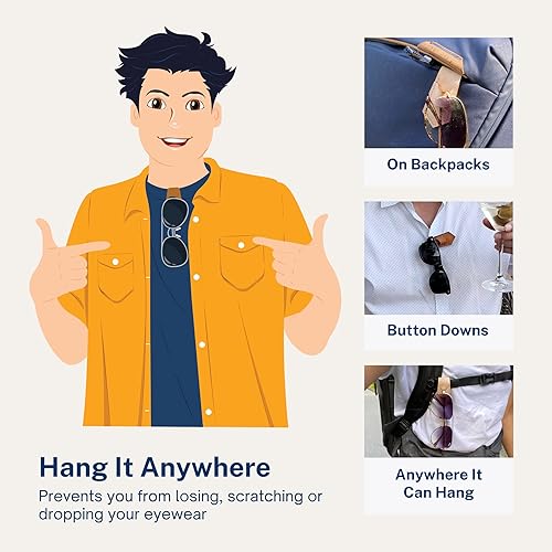Miniatura 2 de City Bred Soporte magnético para gafas de sol, gafasuso en el cuello de la camisa, mochila, bolso, bolsa