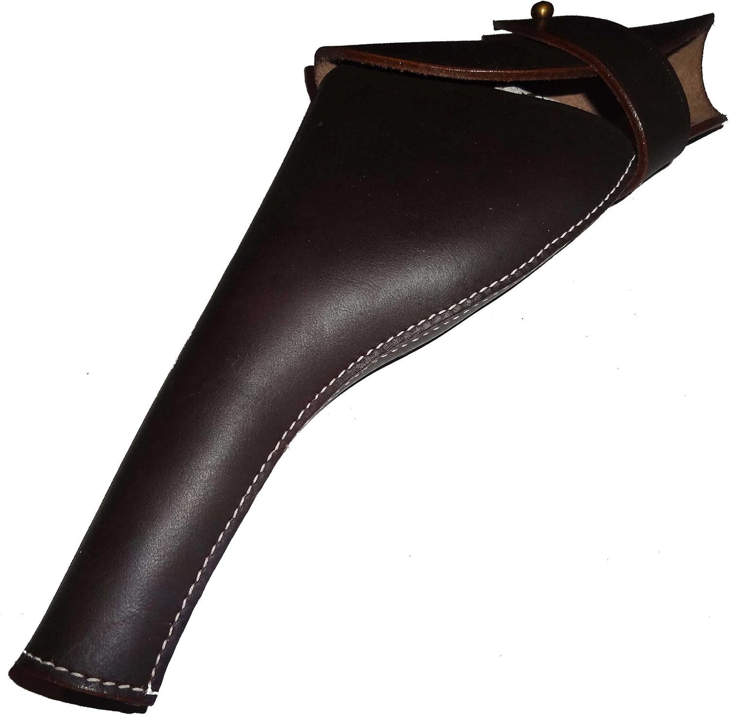 warreplica British .455 Webley Revolver Leather Holster Left Handed Dark Brown Reproduction for Webley Mk VI, Mk IV & Enfield No. 2 Revolvers WWI WWII Officer's Sam Browne Belt Holster