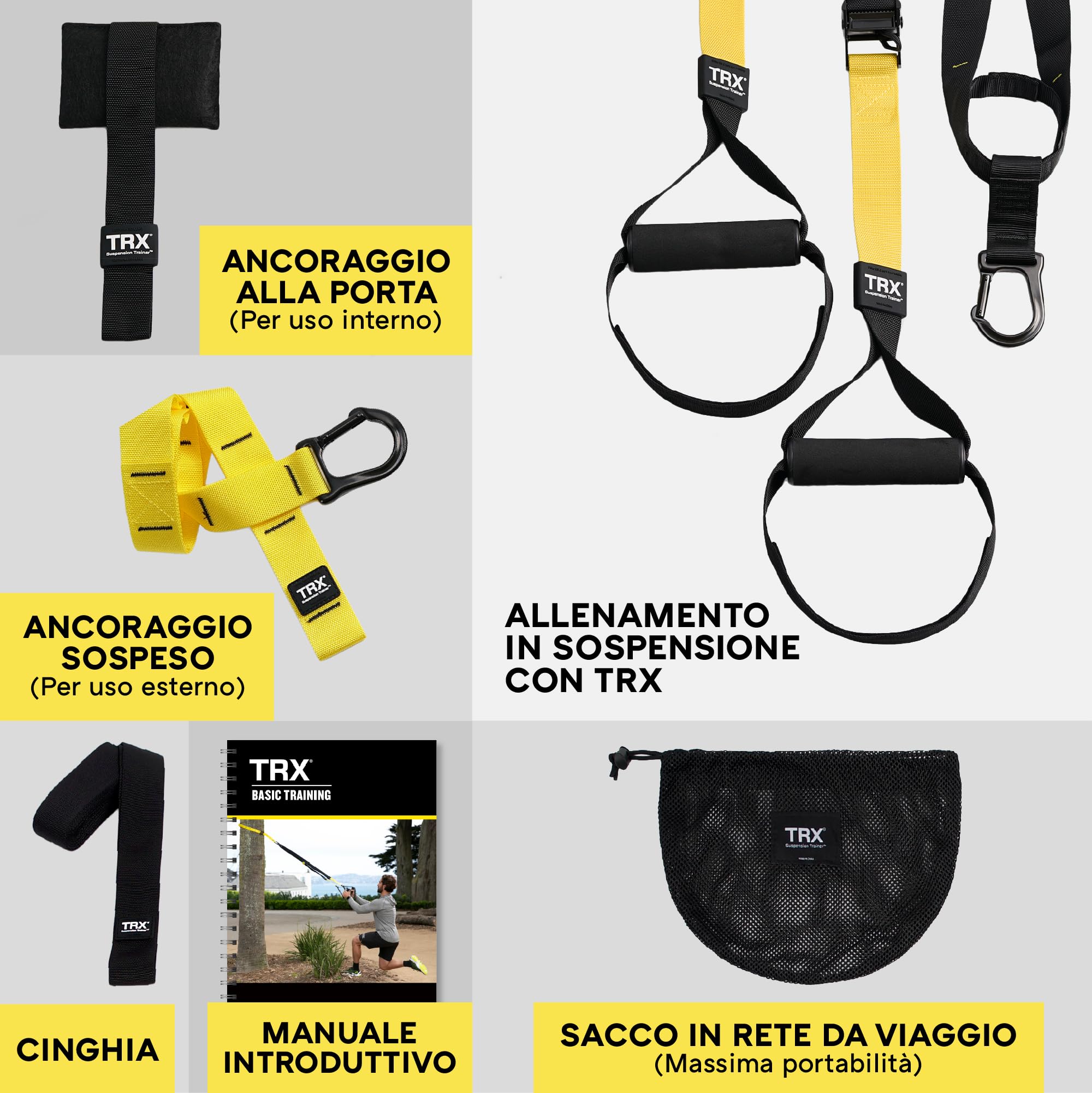 TRX All-in-One - Schlingentrainer - Extrem vielseitiges Fitnesssystem für zuhause - mit Zugang zum Training Club