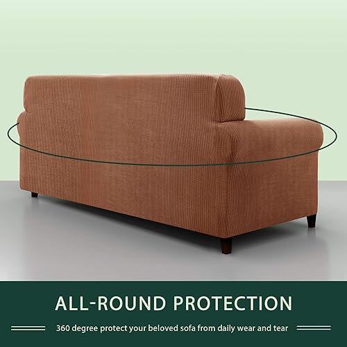 Vista 181 de CHUN YI - Funda elástica para sillón (3 piezas), funda para sofá de 1 plaza con un respaldo y cojín separado con banda elástica, tela jacquard