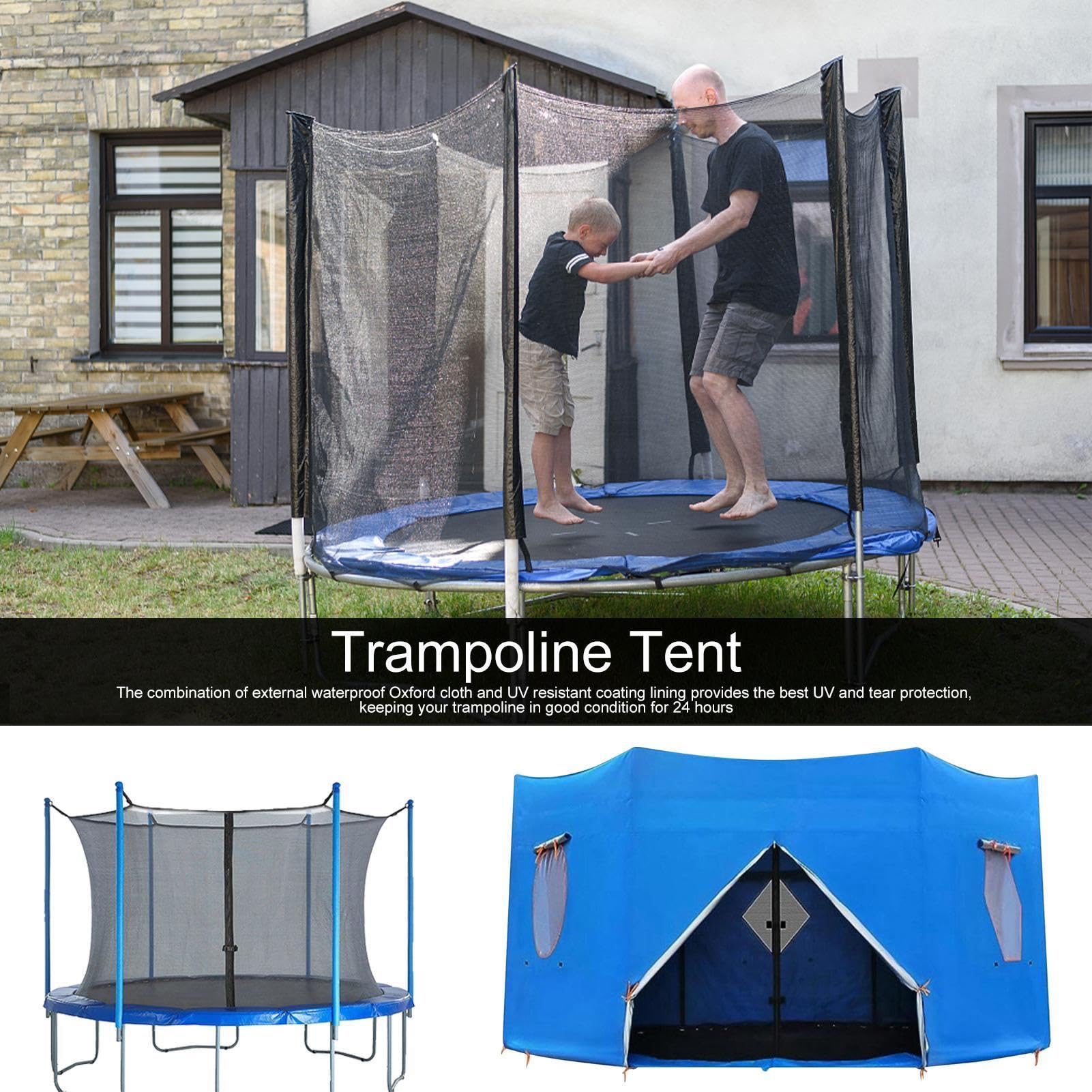 Tenda Telo Protettivo Copertura Per Trampolino Elastico - 306cm Copertura Per Tenda Per Trampolino, TendaDi Protezione Dalle Intemperie Per Tappeti Elastici Resistente Ai Raggi UV, Parasole