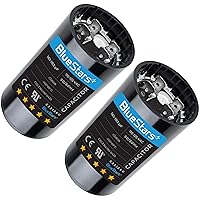 Vista 21 de Blue Stars, versión mejorada, 2 paquetes de 216-259 uF/MFD 220-250 V, pieza de repuesto de condensador de arranque redondo, ajuste exacto