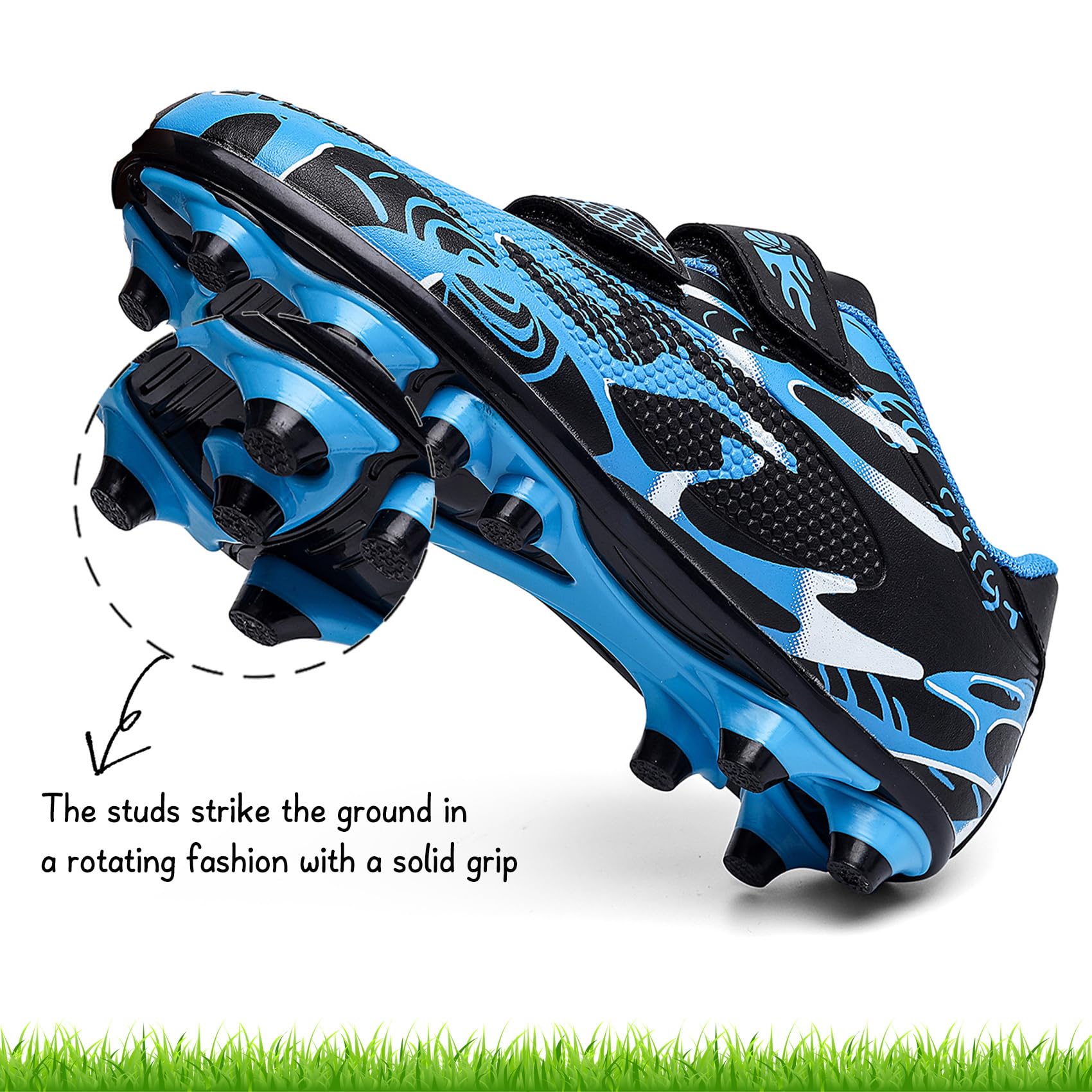 Unitysow Scarpe da Calcio Ragazzi Professionale All'aperto Sportivo Scarpe da Allenamento Bambini Teenager Scarpe Calcetto Spike Tacchetti