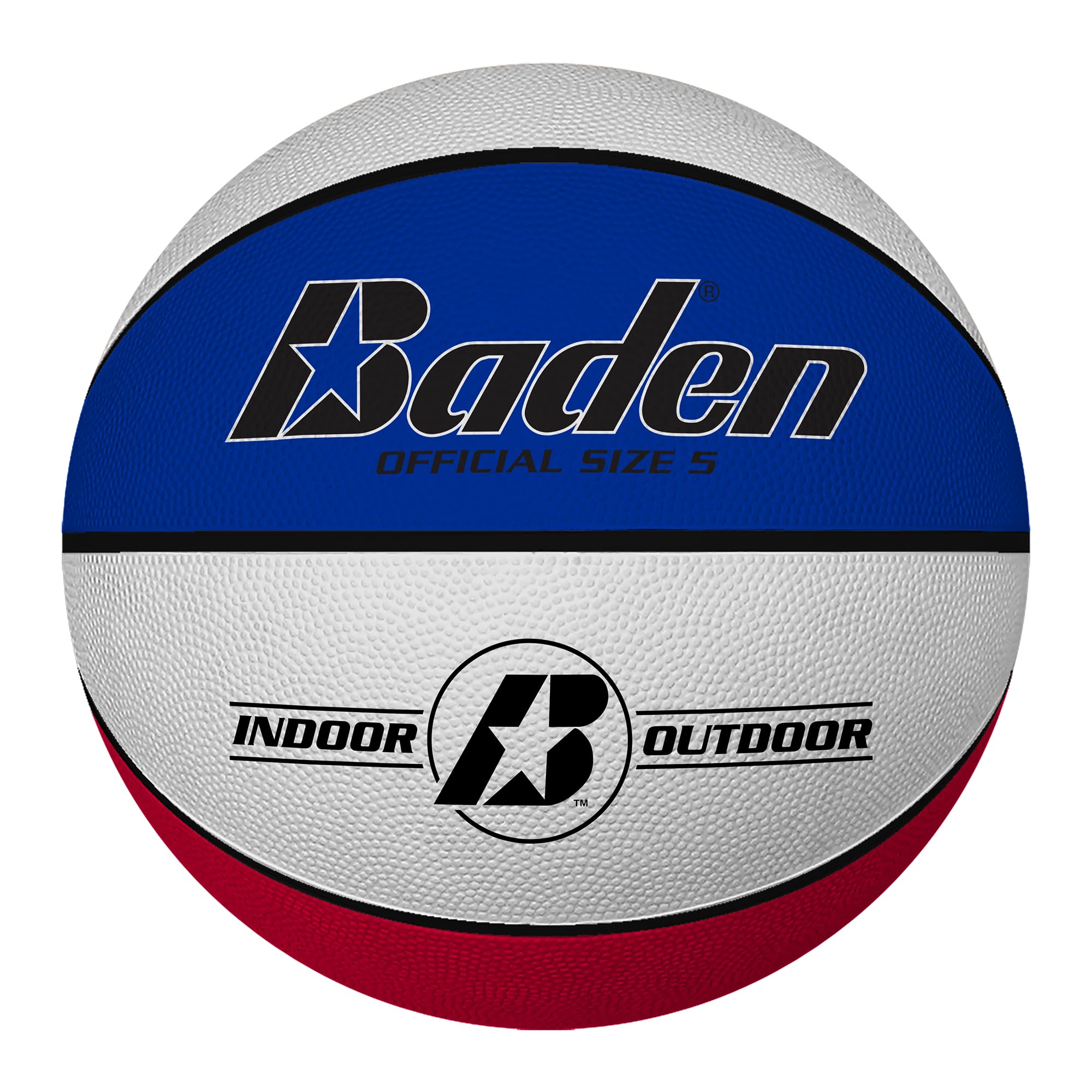 Baden Basic Basketball - Classic Rubber Basketball for Training, School and Leisure - Durable Basketball for Children and Adults - for Beginners and Advanced Players