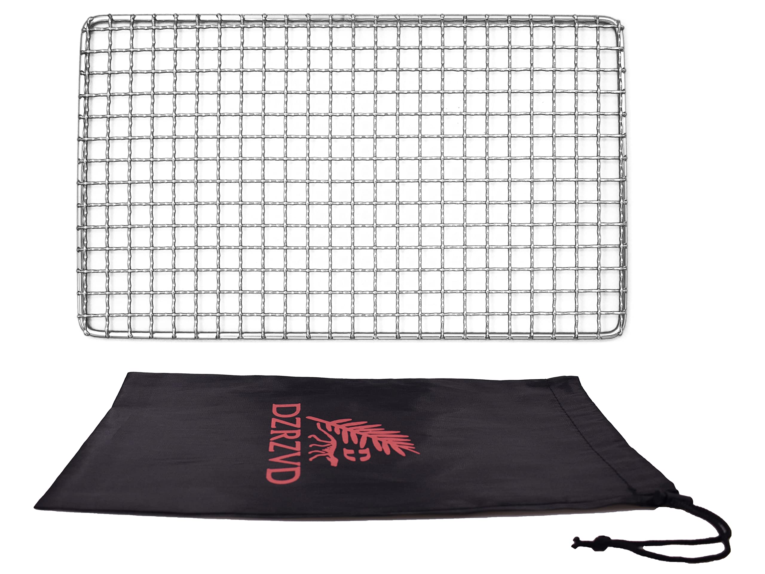 DZRZVD-The Bushcraft Backpacker's Grill Grate - Welded Stainless Steel Mesh (Upgrade Camping Fire Rated)-7.48"X12.6"