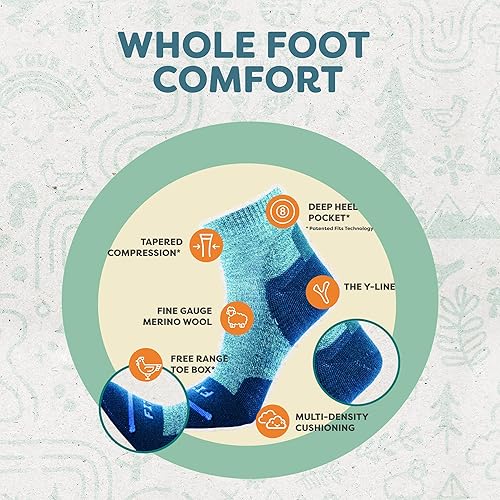 Miniatura 2 de FITS Light Hiker - Calcetines de senderismo de un cuarto de longitud para senderismo, camping, senderos y senderismo, pesca y al aire libre