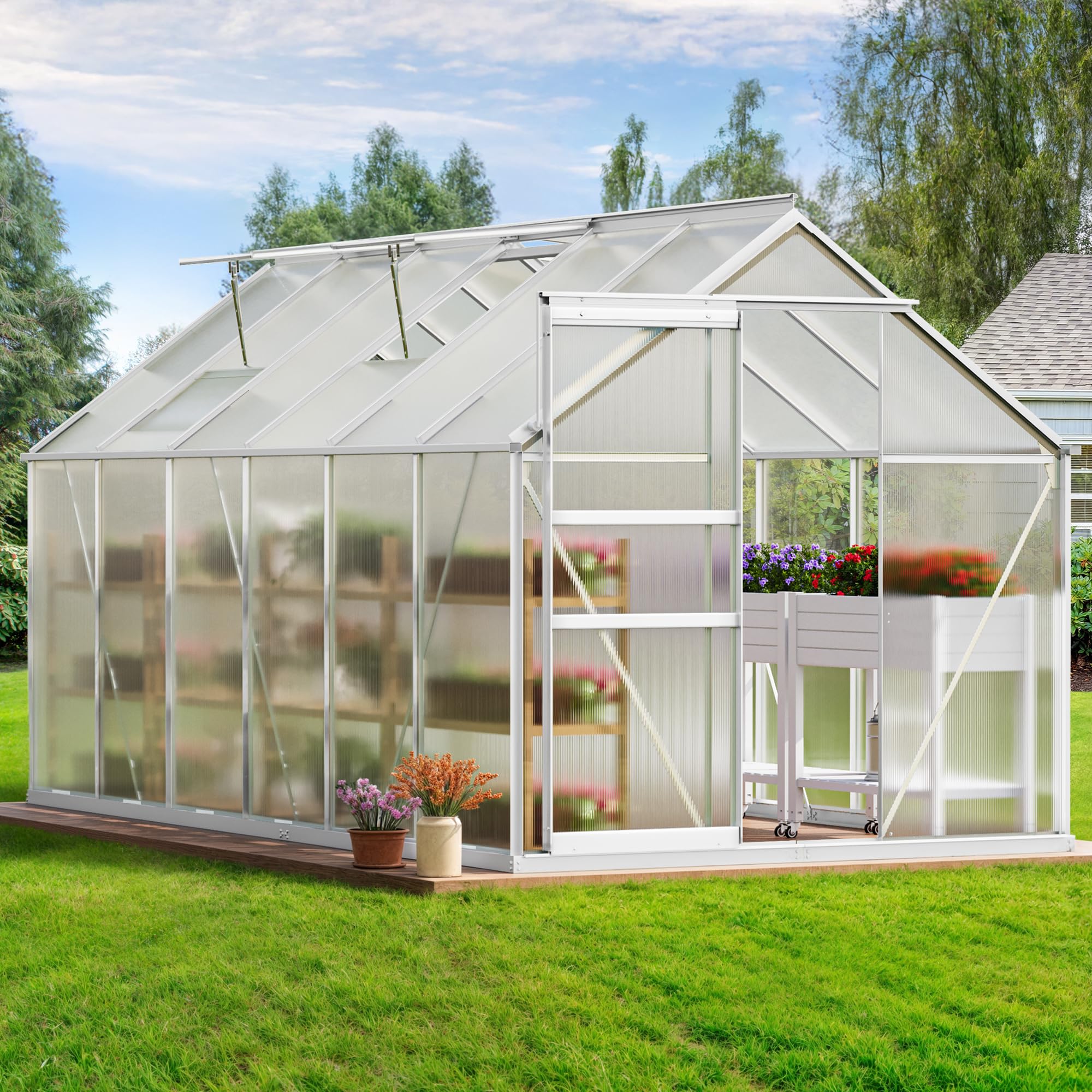 YITAHOME 12x6 Polycarbonate Greenhouse