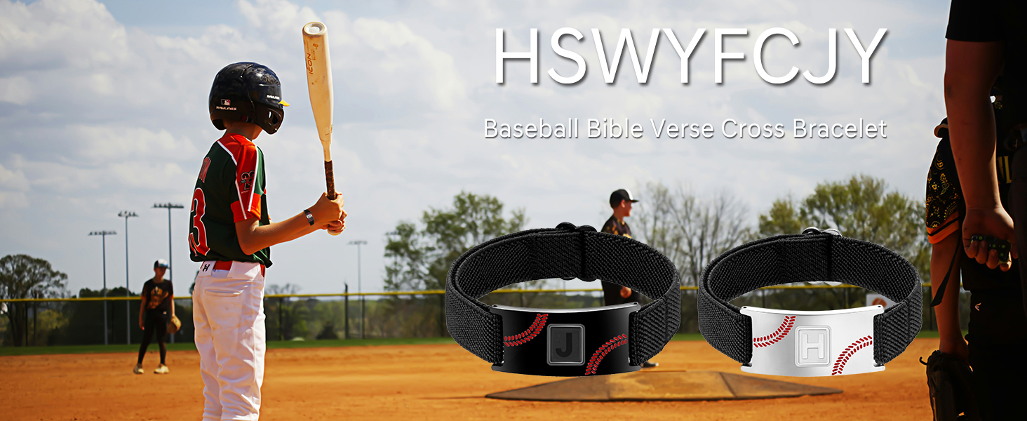 Baseball Initial Bracelet For Men - Adjustable Nylon With Stainless Steel Letter Charm
