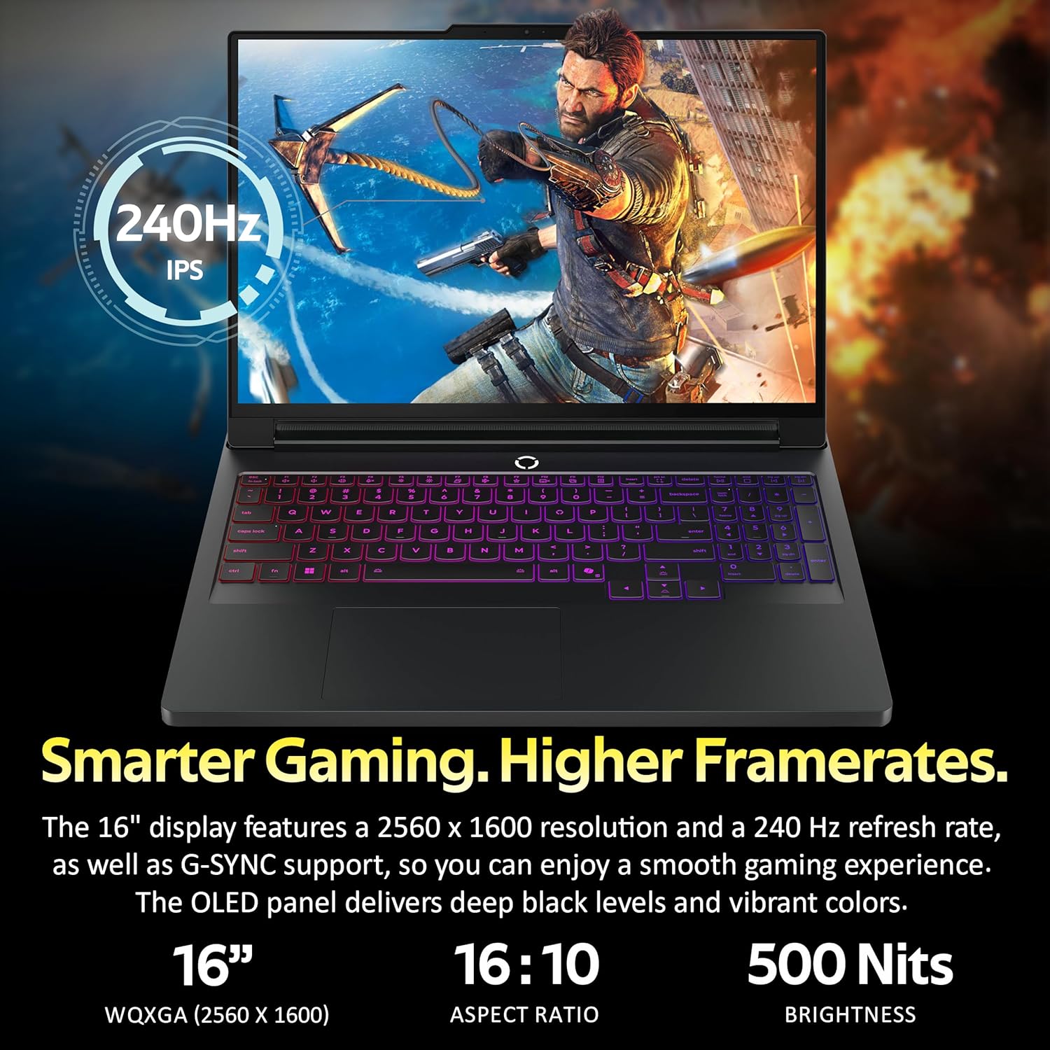 Lenovo Legion Pro 7i 16" WQXGA OLED 240Hz Gaming Laptop, Intel Ultra 9 275HX, GeForce RTX 5090, 64GB DDR5, 5TB Storage(4TB SSD+1TB Docking Station Set), Backlit Keyboard, WiFi 7, Win 11 Pro, Black - Image 4