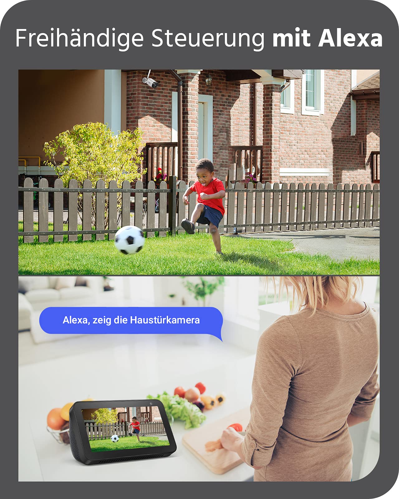 ANNKE Zestaw 3 MP WLAN kamera do monitoringu, na zewnątrz, 8 x 3 MP, Wi-Fi, 10 CH 5 MP, NVR z 1 TB HDD, rozpoznawanie osób, 2-drożne audio, odporna na warunki atmosferyczne IP66, kompatybilna z Alexa