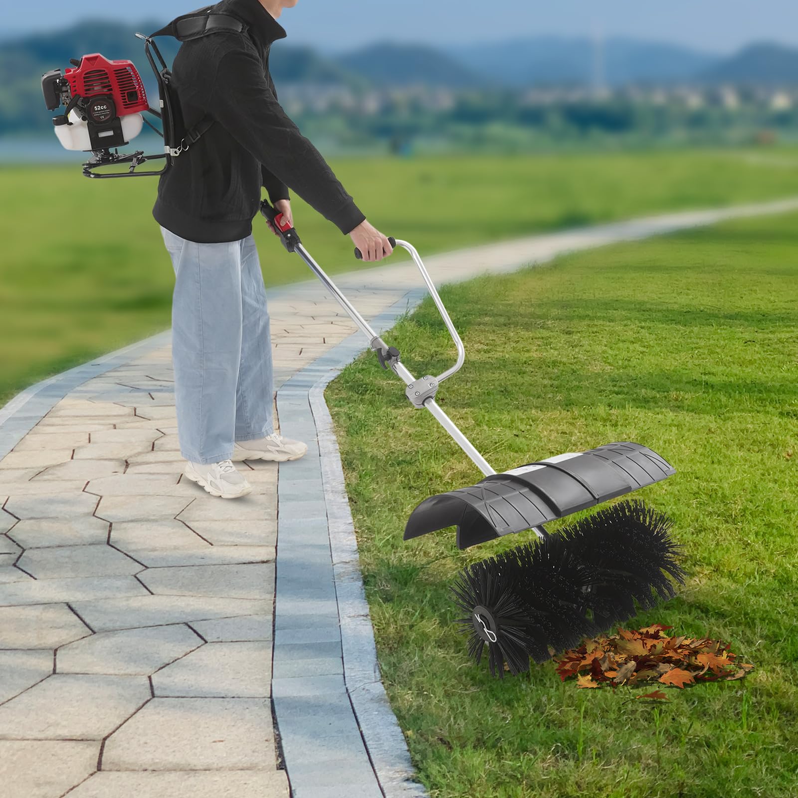 Amazon.com: Backpack Gasoline Power Broom, 52cc 2.3HP Lawn Sweeper