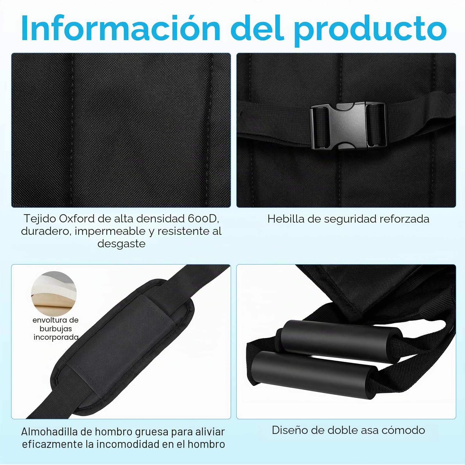 Cinturón Transferencia para Pacientes, Ayuda para la Movilidad y Transferencia Eslinga Elevación Dispositivo Asistencia para Personas Mayores Diseño con Cremallera Lateral Capacidad Carga 150kg
