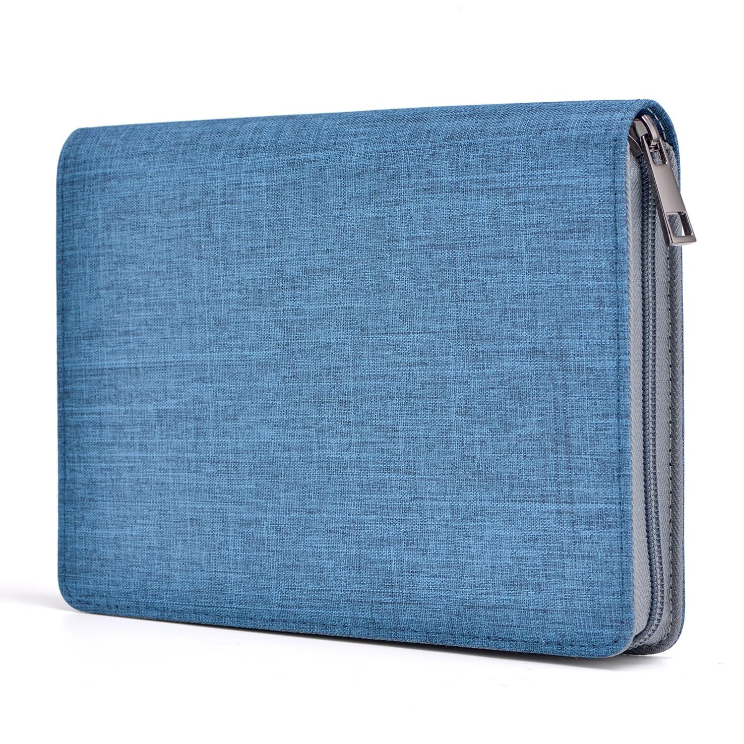 Asvine Fountain Pen Case Premium Waterproof Canvas Pen Display Holder, Individual Slot Zippered Style Storage Case Blue 24 slots