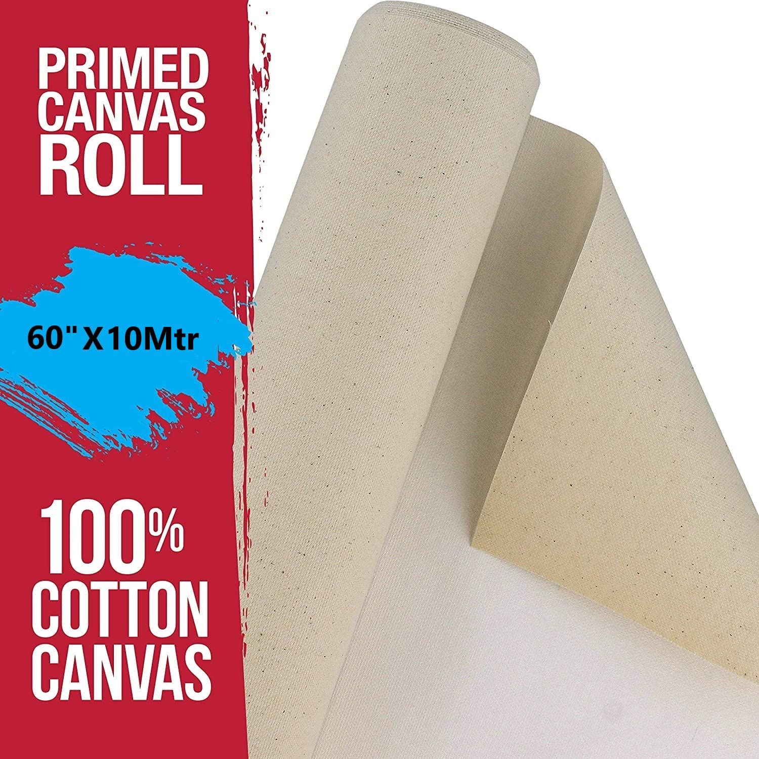 Eascan Art Painting Drawing and Sketch Accessories Primed Painting Canvas Roll 8 Oz (60" x 10 Meters) 3
