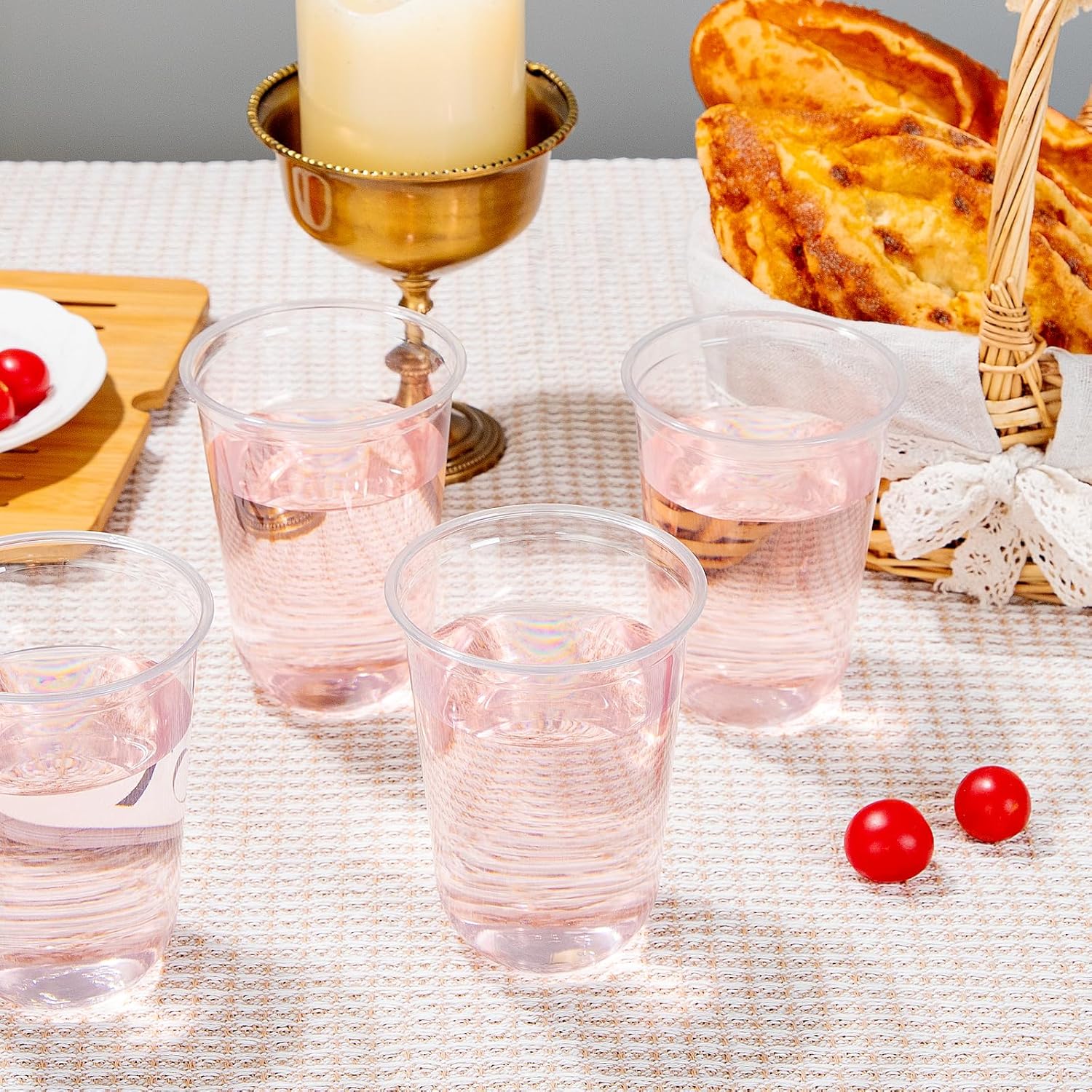 WELLIFE 16 oz Clear Plastic Cups, 50 Pcs Disposable Wine Glasses Stemless Cocktail Punch Cups for Cold Drinking Party Supplies, Valentine's Day Easter Mother's Day - Image 5