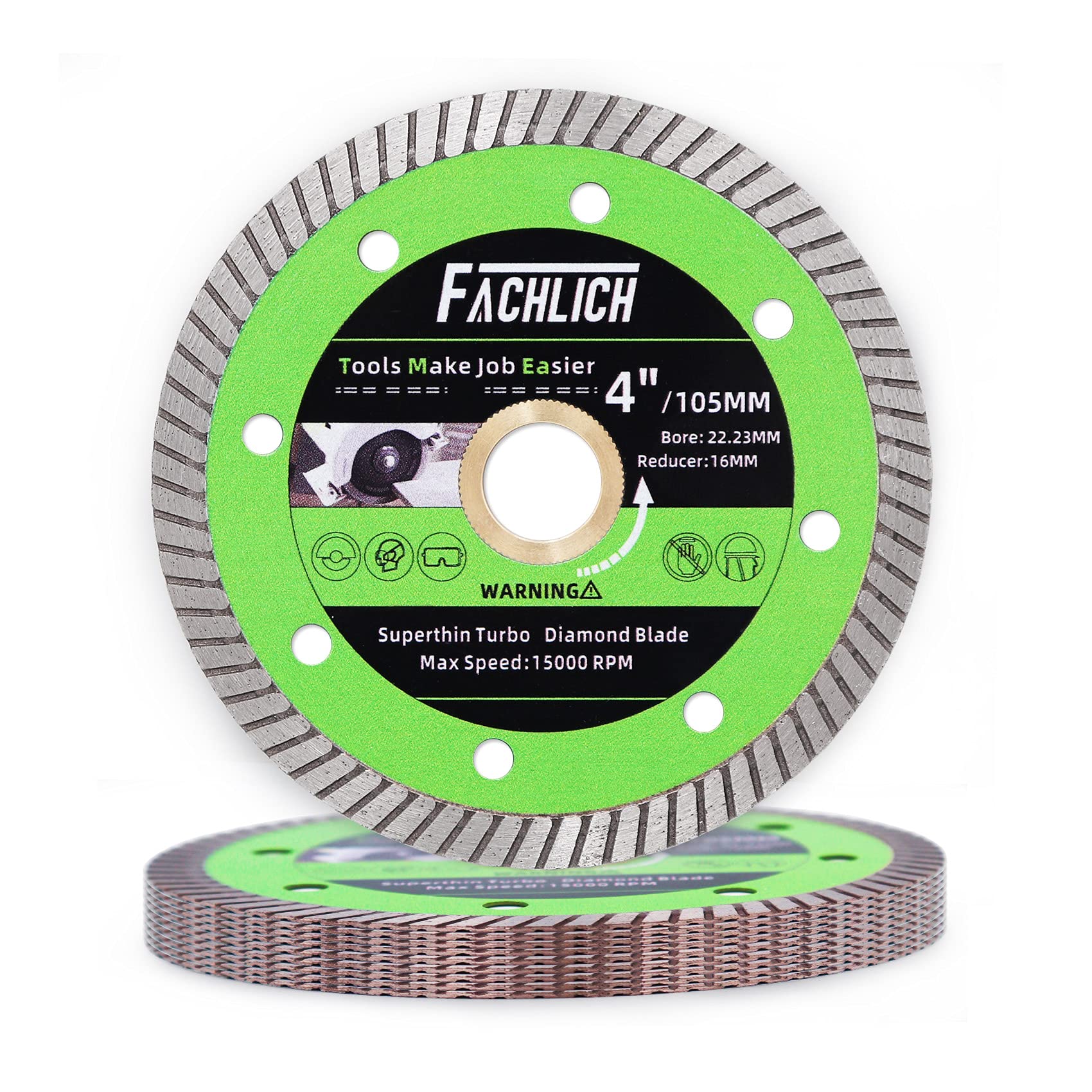 Disco Tronzador de Diamante,10 Piezas 105mm Hoja de Sierra para Porcelana Azulejos Cerámica Granito Mármol