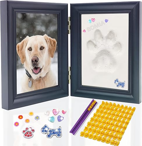 Paw print keepsake kit with clay and frame