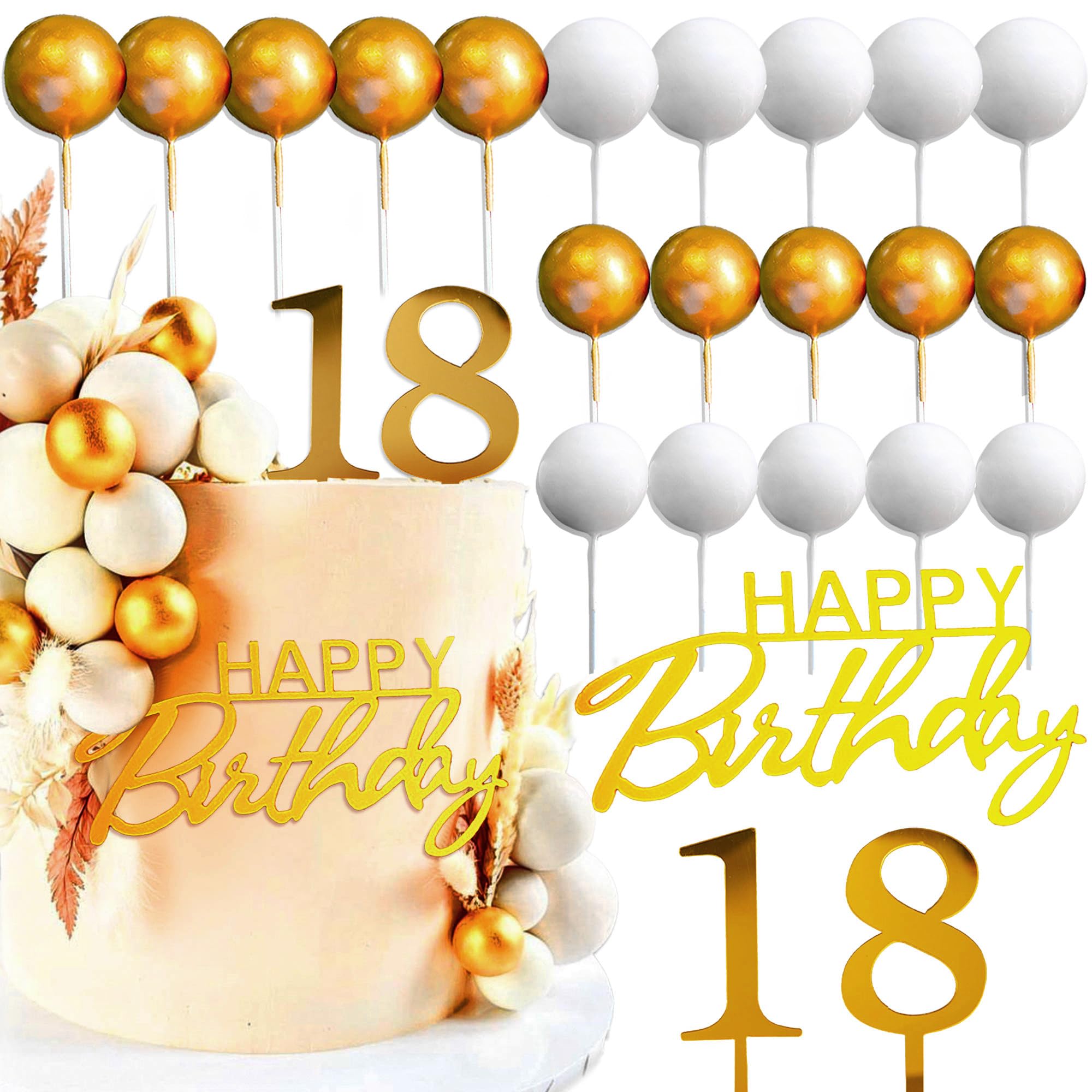 Glitzer-Kuchen-Topper 'Happy 18th Birthday' – Perfekt Für Die Große Feier