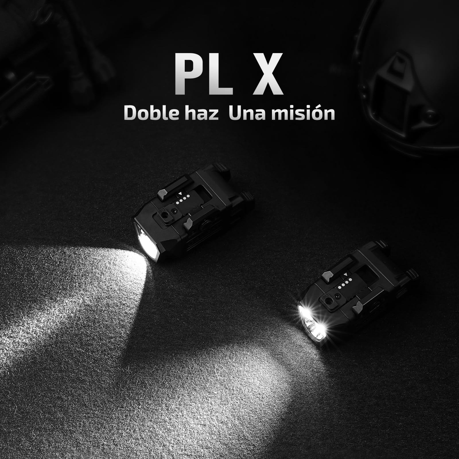 OLIGHT PL-X Linterna Con proyector de 22500 candelas y luz de inundación de 1200 lúmenes, orejetas ajustables y reversibles, puerto USB-C, soporte estroboscópico compacto para búsqueda en exteriores