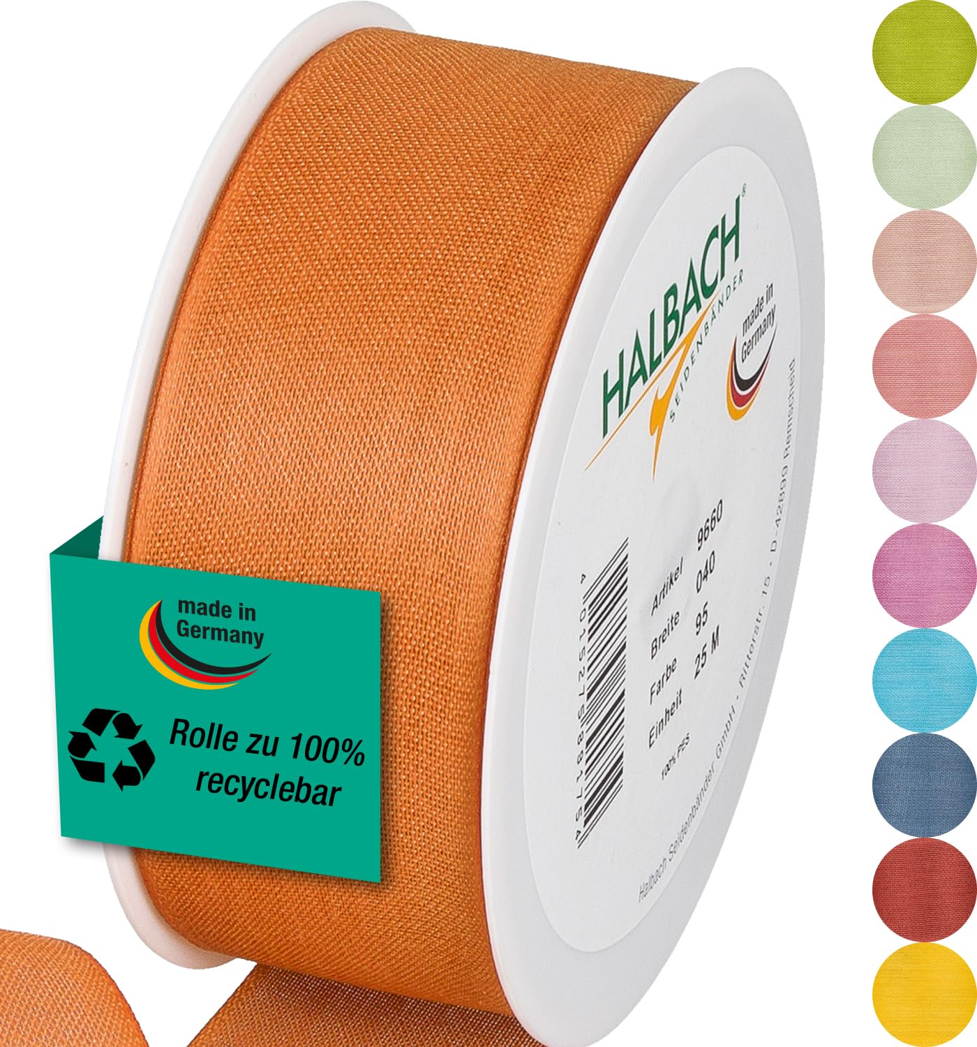 Nastro di raso Rosso largo 20 mm e lungo 22 m, decorazione per regali, matrimoni, battesimi e compleanni