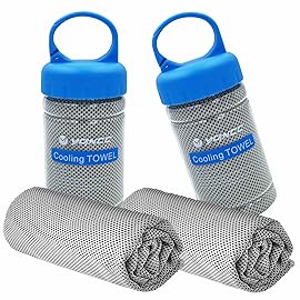 YQXCC Cooling Towel | 2 Pack 47x12 | Ice Cool for Neck | Soft Breathable Microfiber Chilly | for Yoga, Golf, Gym, Camping, Running, Workout & More Activities