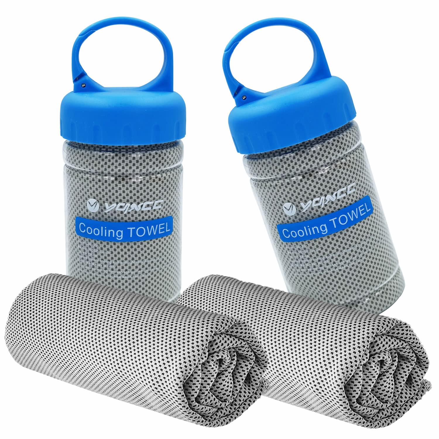 YQXCC Cooling Towels 120x30 cm, Ice Cool Microfibre Towel for Neck, Soft Breathable for Gym, Yoga, Golf, Running, Camping & Hot Weather