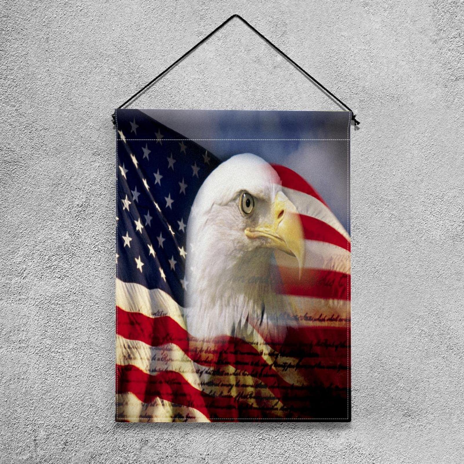 Patriotische Gartenflagge 4. Juli – 30,5x45,7 Cm – Doppelseitig Mit Adler & Flagge – Aus Polyester